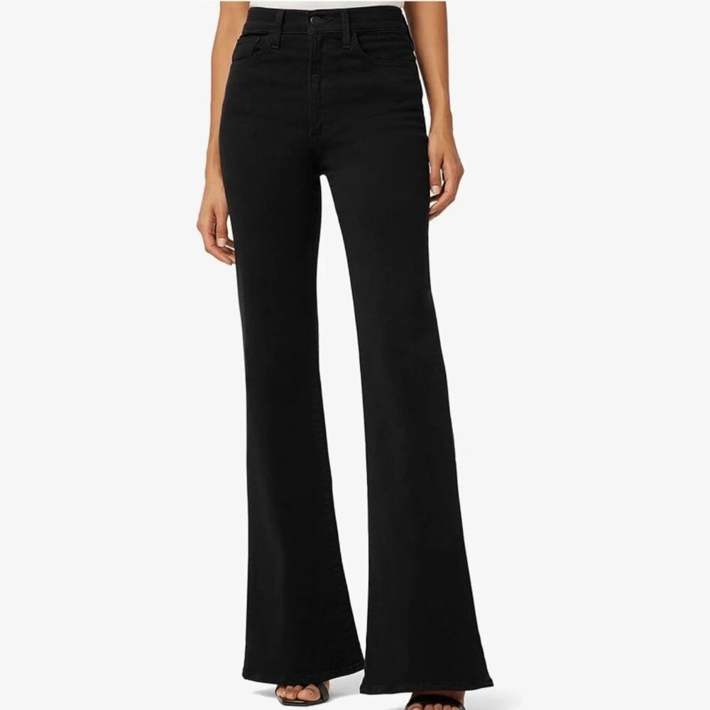 Joe's The Molly High Rise Flare Jeans 25 Black Vertigo Flawless Stretch NEW